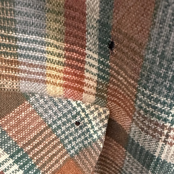 Pendleton Men's Casual Plaid Shirt - Green, Brown, and Orange. Very Vintage. - Picture 7 of 7